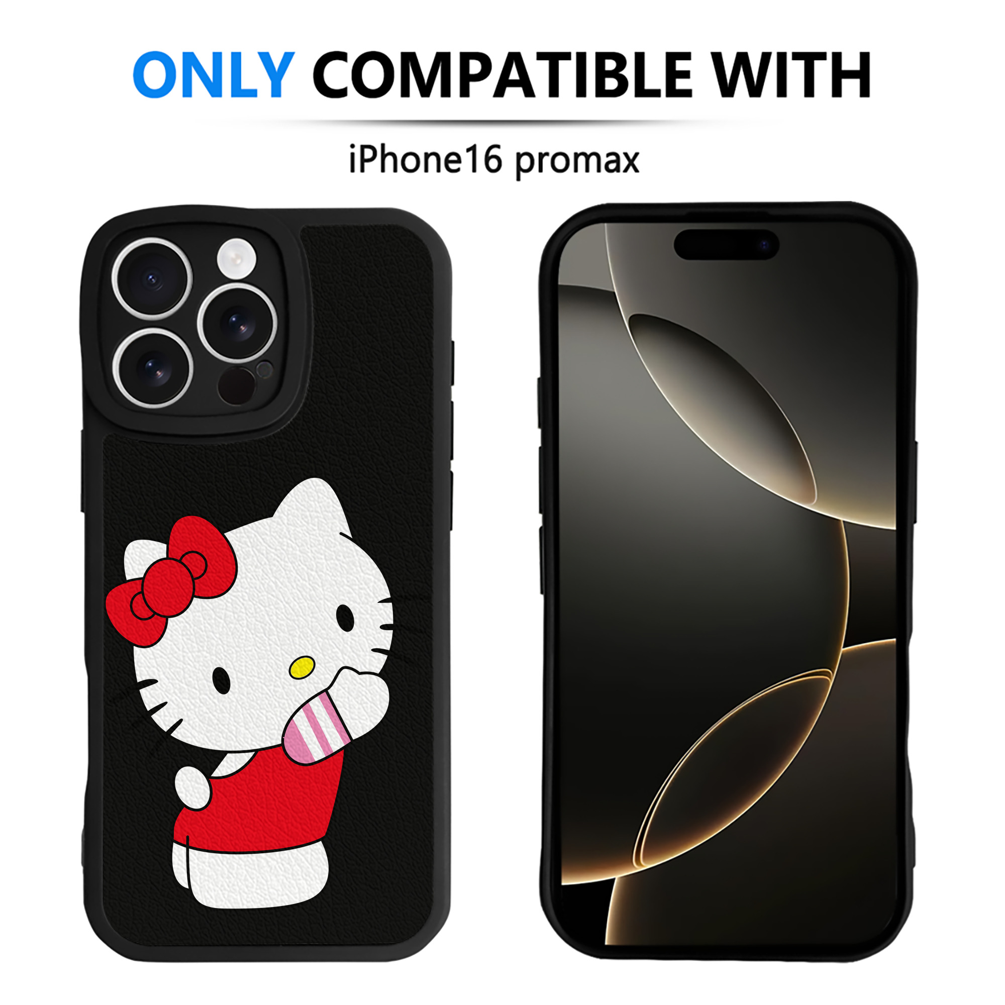（画像用） Hello Kitty ハローキティ 【iPhone 16シリーズ対応】シリコンスマホケース（レザー調） 材質：シリコン